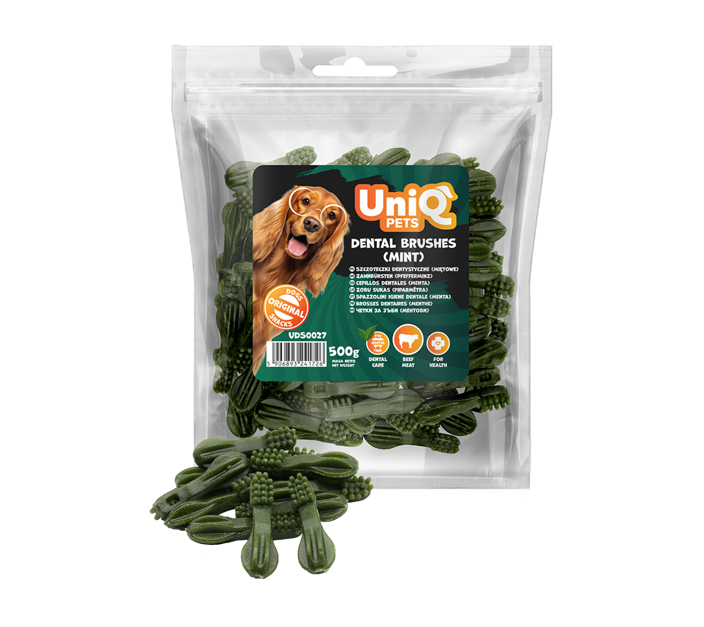 Uniq Pets szczoteczki dentystyczne mięta 500 g