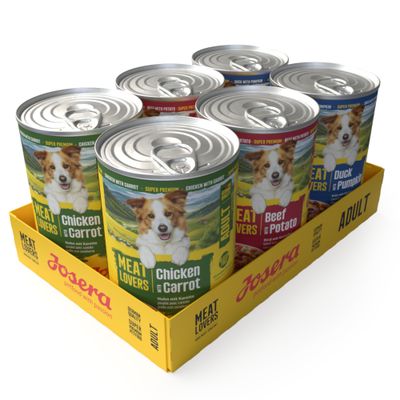 Josera Meat Lovers Menu kaczka, kurczak, wołowina adult 400 g × 12