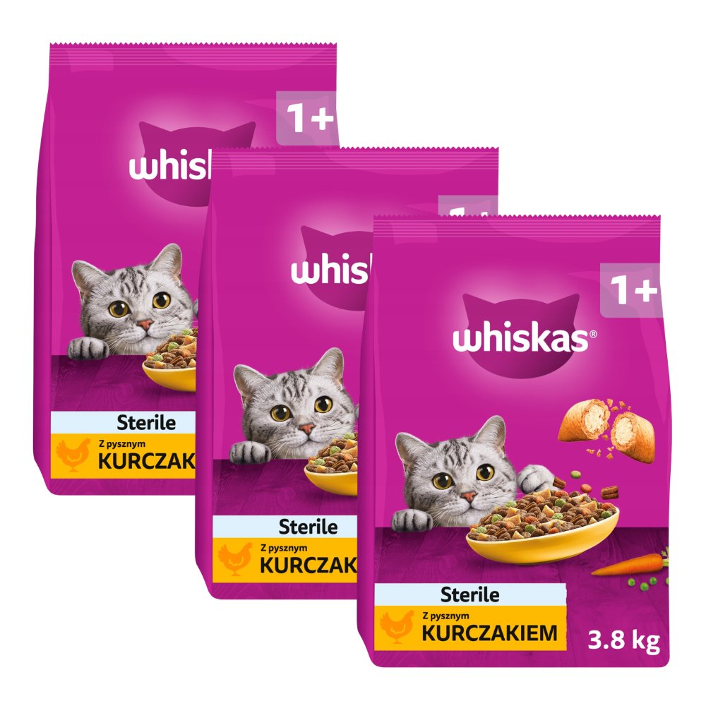 Whiskas Sterilised kurczak adult 3,8 kg × 3
