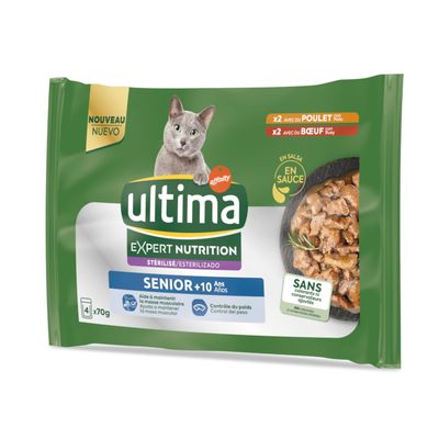 Ultima Expert Nutrition mix smaków w sosie senior 70 g × 4