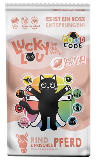 Lucky Lou Food Code Sensitive konina, wołowina adult 340 g