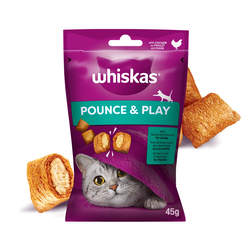 Whiskas Pounce & Play kurczak 45 g × 8