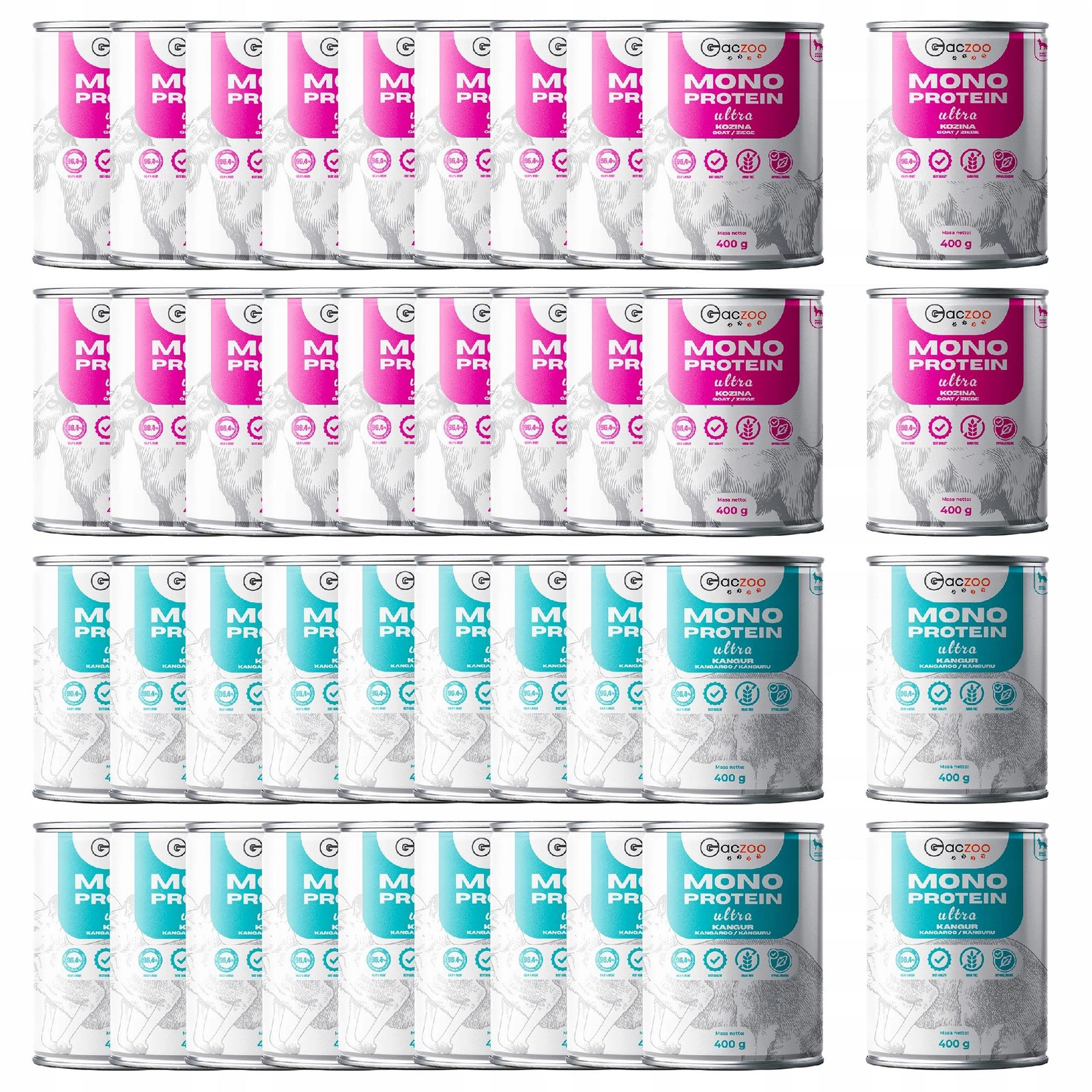 Gaczoo Mono Protein Ultra adult 400 g × 40