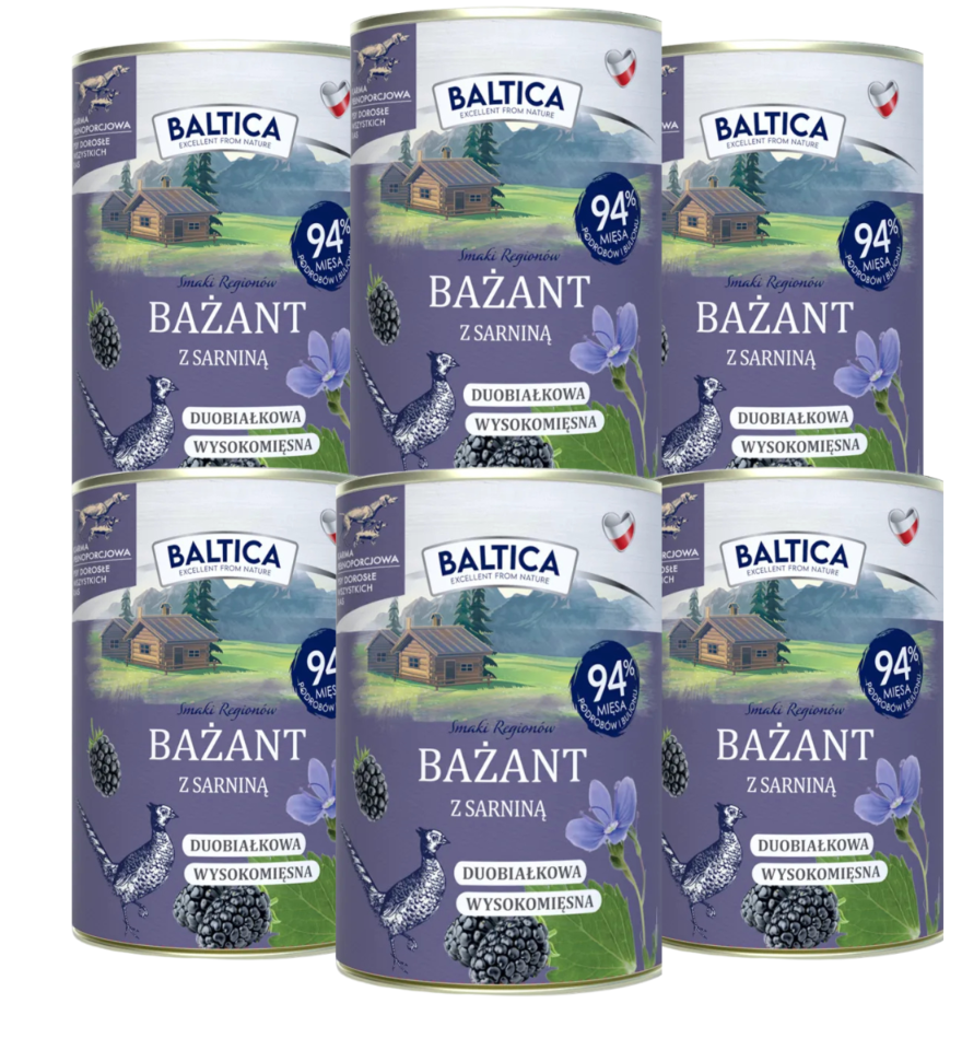 Baltica bażant, sarna 400 g × 6