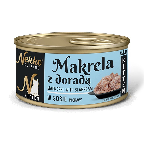 Nekko Supreme makrela z doradą w sosie kitten 80 g