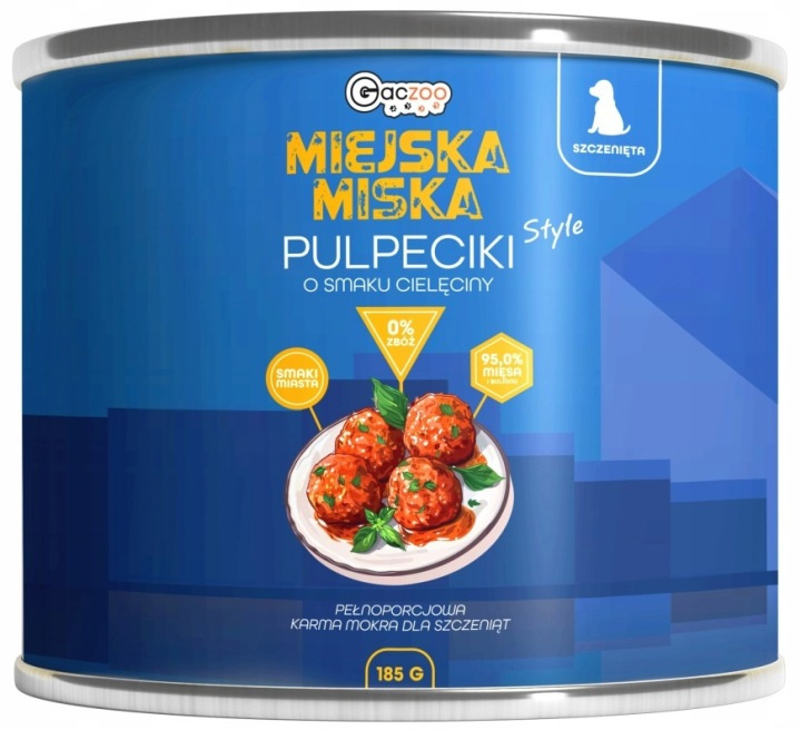 Gaczoo Miejska Miska cielęcina puppy 185 g