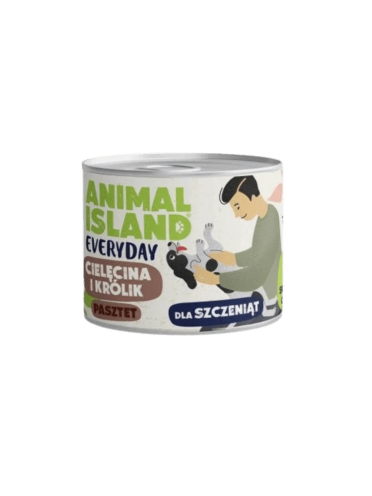 Animal Island Everyday cielęcina, królik puppy 185 g