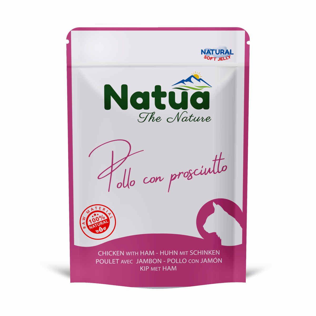 Natua Natural kurczak, szynka w galaretce adult 70 g
