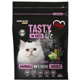 BioFeed Tasty Cats Life Hairball królik, kurczak adult 600 g