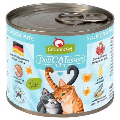 GranataPet DeliCatessen Sensitive indyk, łosoś pasztet 200 g × 12
