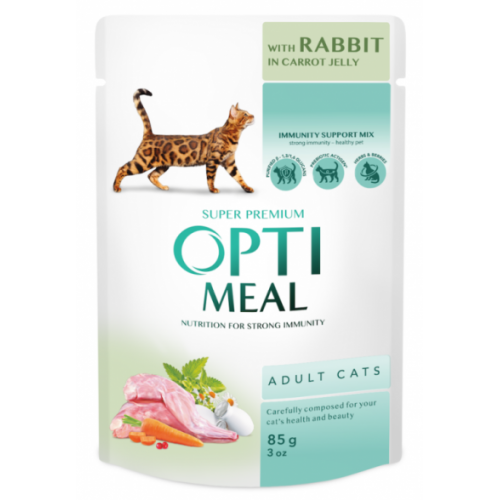 Optimeal królik z marchewką w galaretce adult 85 g