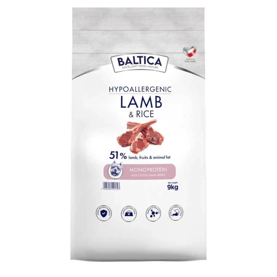 Baltica Nutraceutic jagnięcina z ryżem adult małe rasy 9 kg