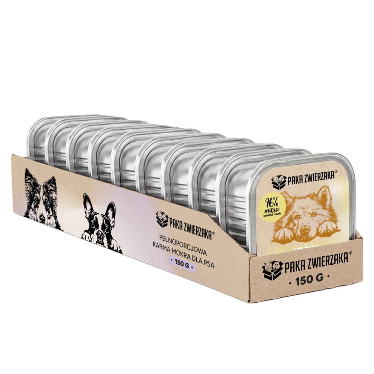 Paka Zwierzaka dziczyzna, królik 150 g × 10