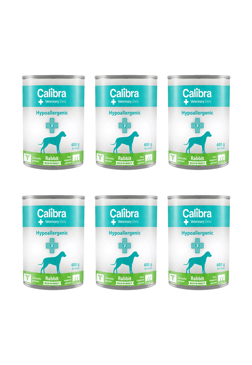 Calibra VD Dog Hypoallergenic królik, owady adult 400 g × 6