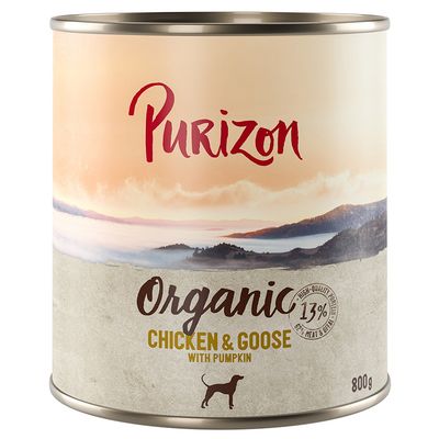 Purizon Organic gęś, kurczak adult 800 g × 24