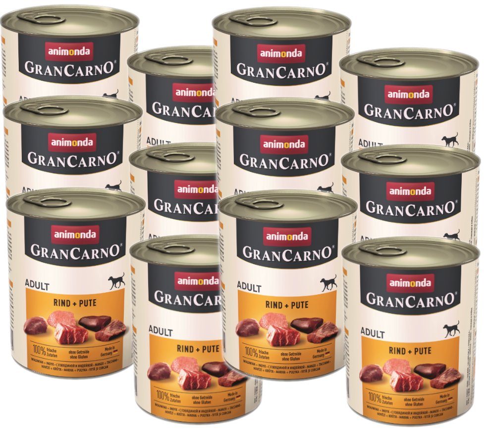 Animonda GranCarno indyk, wołowina adult 800 g × 12