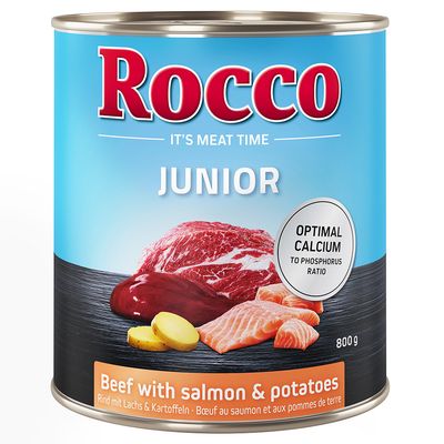 Rocco wołowina, łosoś junior 800 g × 6