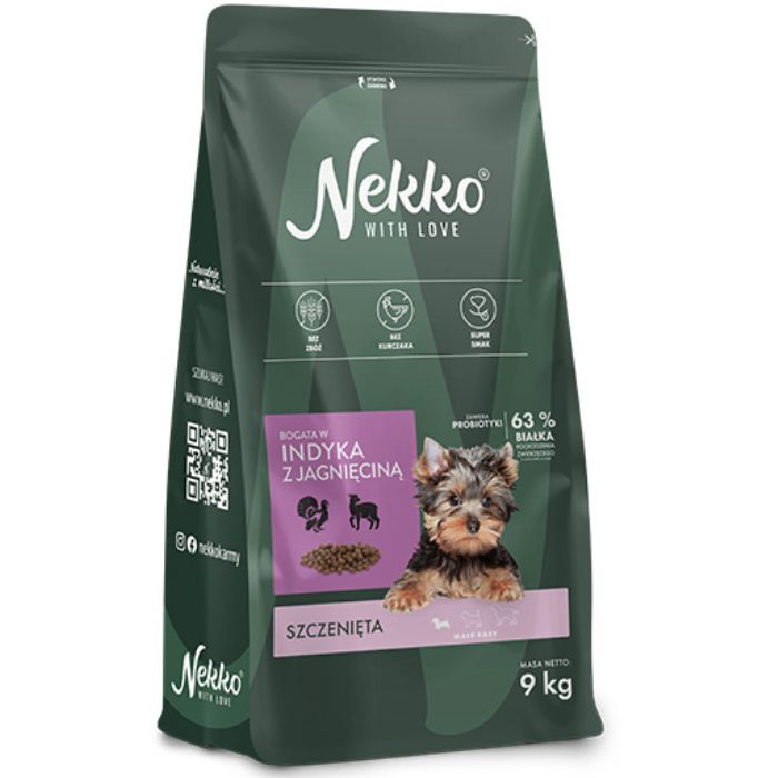 Nekko Gf indyk, jagnięcina junior małe rasy 9 kg