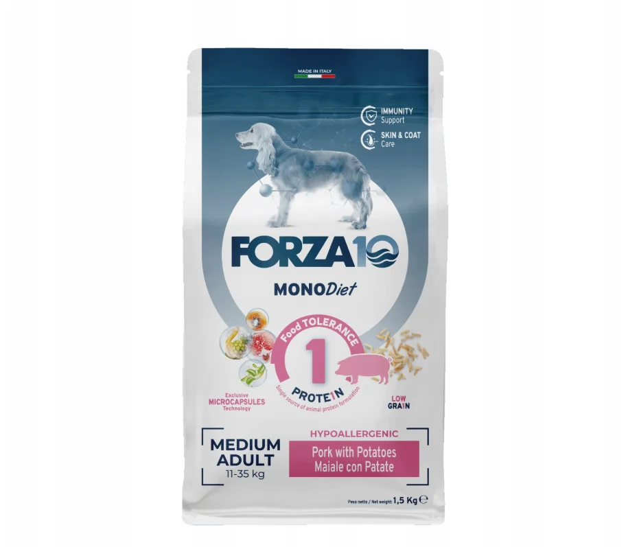 Forza10 MonoDiet wieprzowina średnie rasy 1,5 kg