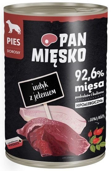 Pan Mięsko indyk, jeleń adult 400 g
