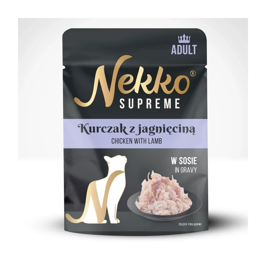 Nekko Supreme jagnięcina, kurczak w sosie adult 70 g