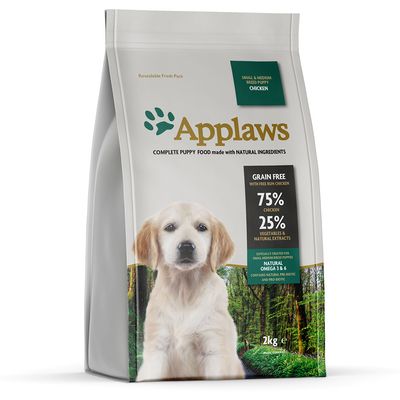 Applaws kurczak puppy małe rasy, średnie rasy 2 kg × 2