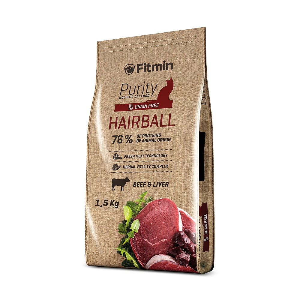 Fitmin Purity Hairball wołowina adult 1,5 kg