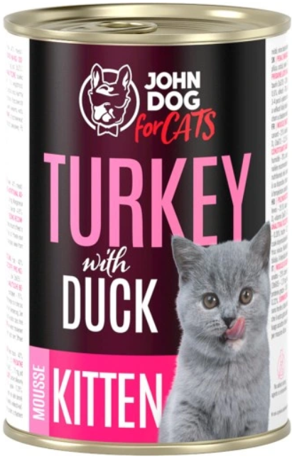 John Dog For Cats indyk, kaczka pasztet kitten 400 g