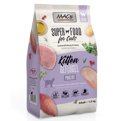 MAC's Superfood Sensitive kitten 1,5 kg × 2