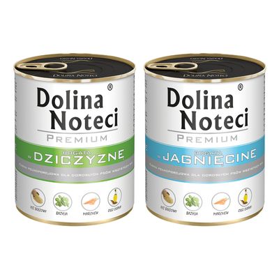 Dolina Noteci Premium dziczyzna, jagnięcina adult 800 g × 24