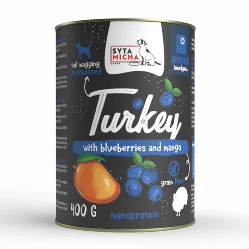 Syta Micha Classic indyk z jagodami i mango adult 400 g