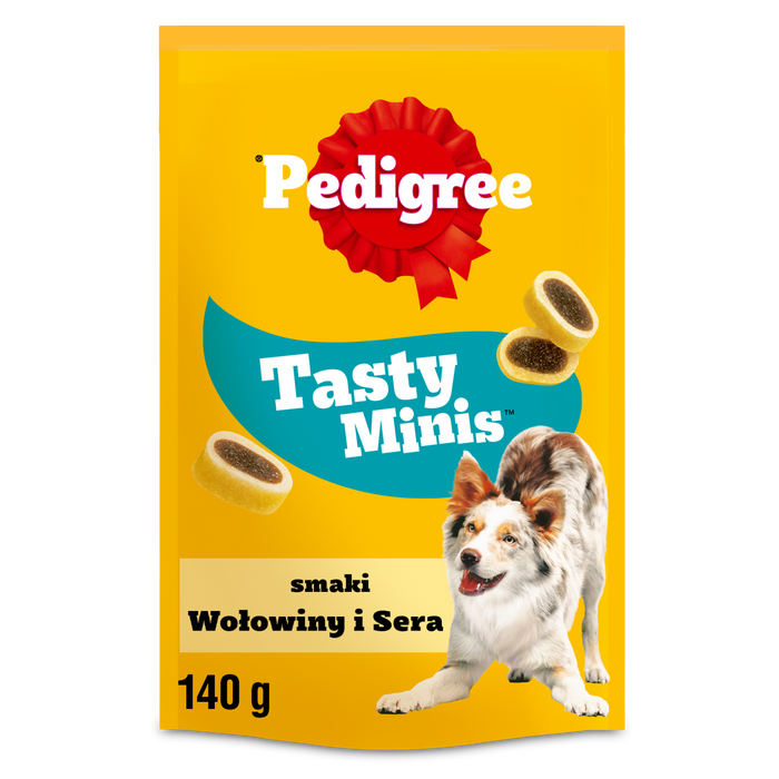 Pedigree Tasty Minis ser, wołowina 140 g
