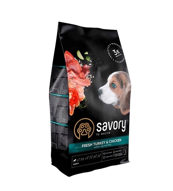 Savory indyk, kurczak puppy 3 kg