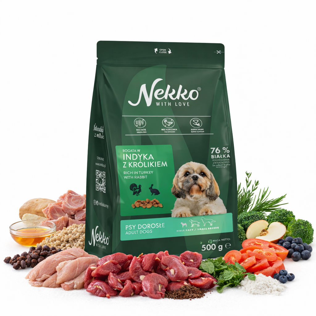 Nekko indyk, królik adult małe rasy 500 g