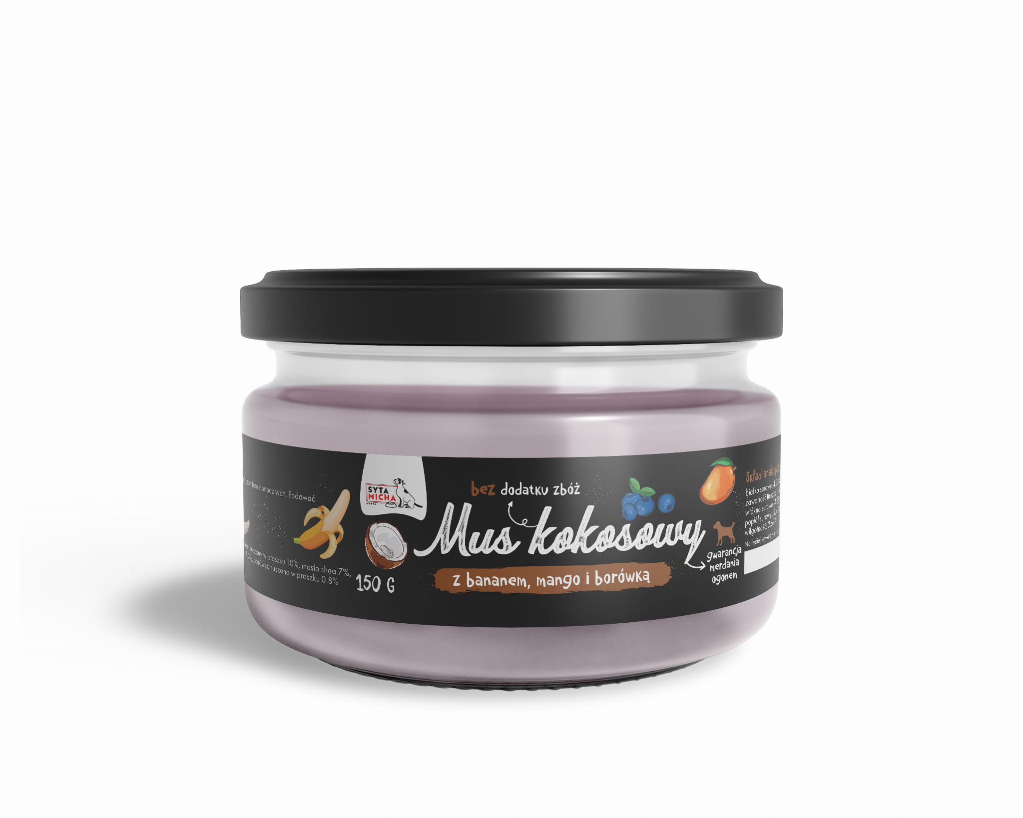 Syta Micha kokos z bananem, borówką, mango 150 g