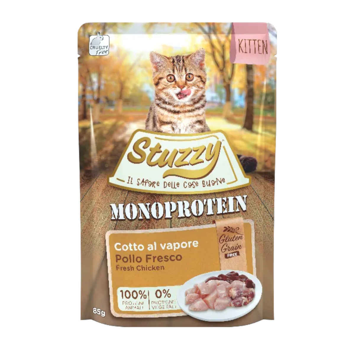 Stuzzy Monoprotein Sensitive kurczak w sosie kitten 85 g