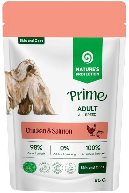 Nature's Protection Prime kurczak, łosoś adult 85 g