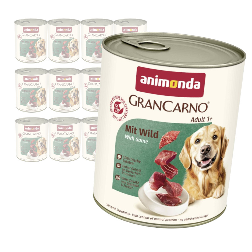 Animonda GranCarno dziczyzna adult 800 g × 12