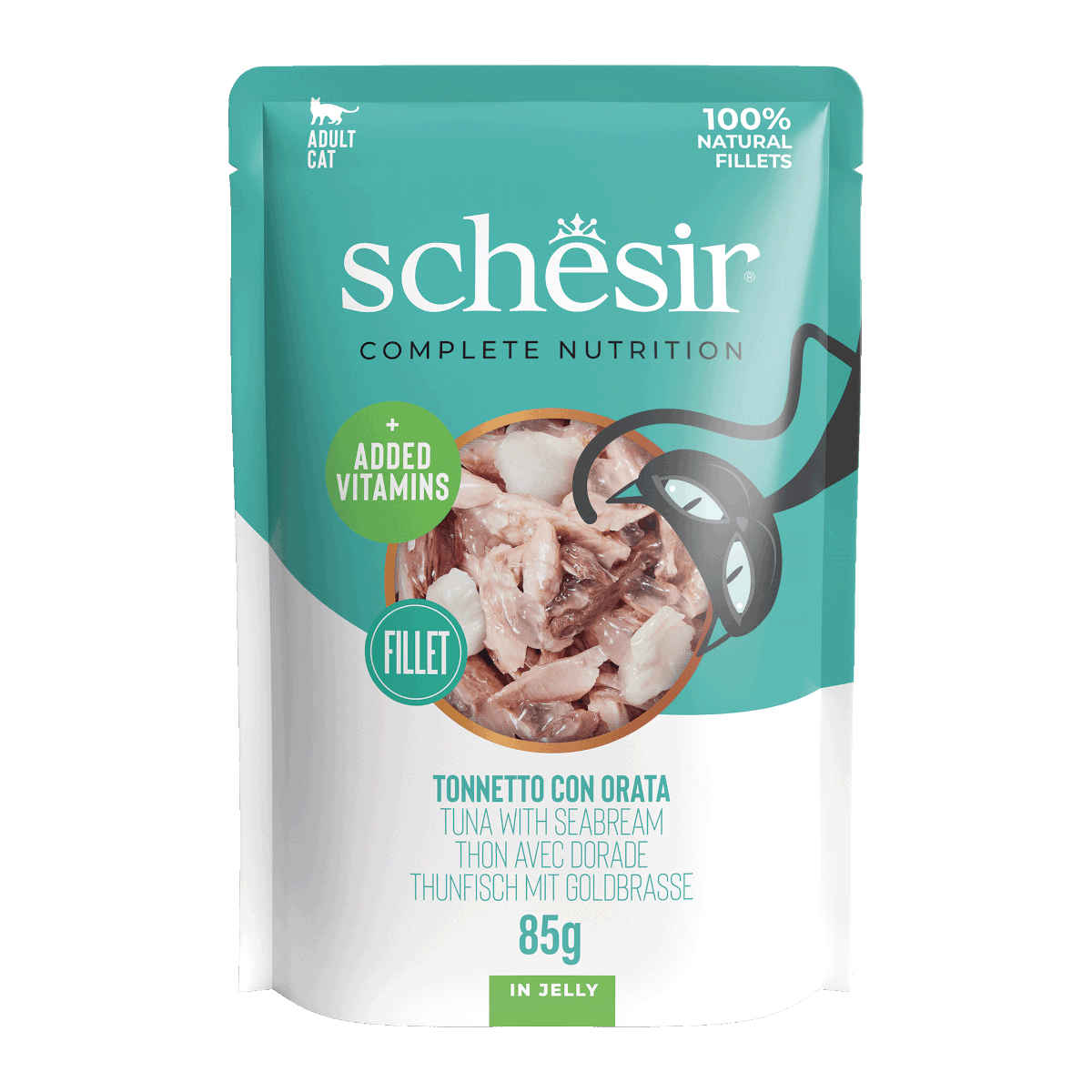 Schesir C&B Sensitive tuńczyk z doradą w galaretce adult 85 g
