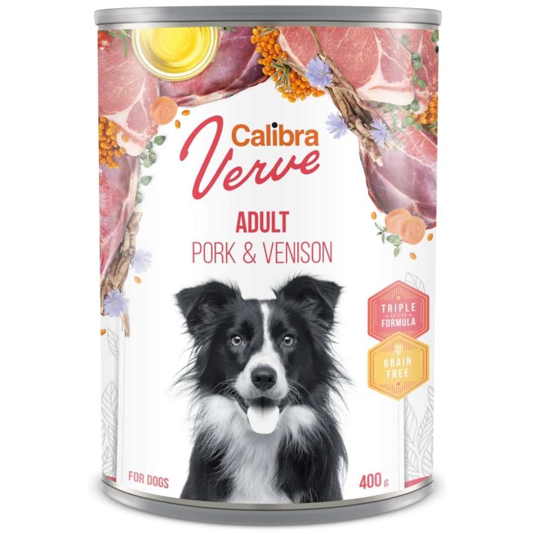 Calibra Dog Verve dziczyzna, wieprzowina adult 400 g