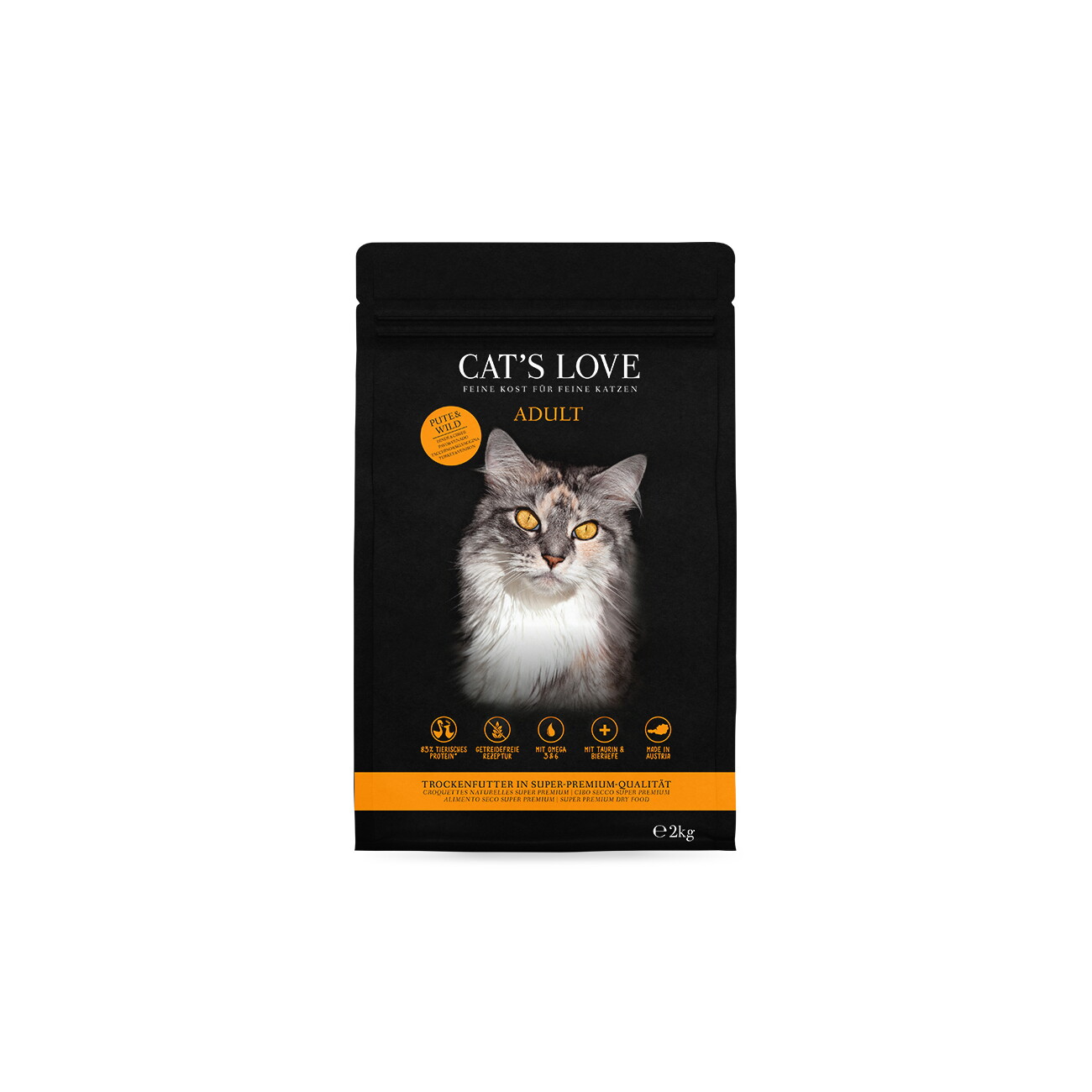 CAT'S LOVE dziczyzna, indyk adult 2 kg