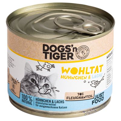 Dogs'n Tiger kurczak, łosoś adult 200 g × 12