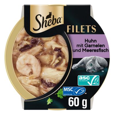 Sheba Filets krewetki, kurczak kawałki 60 g × 16