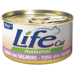 Life Cat Natural tuńczyk, łosoś w bulionie 85 g