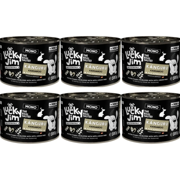 Lucky Jim Mono Mini kangur małe rasy 200 g × 6