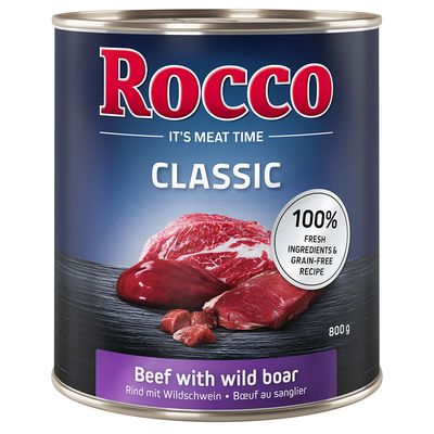 Rocco Classic dzik, wołowina adult 800 g × 6