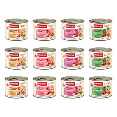 Animonda Carny Sensitive drób, wołowina adult 200 g × 12