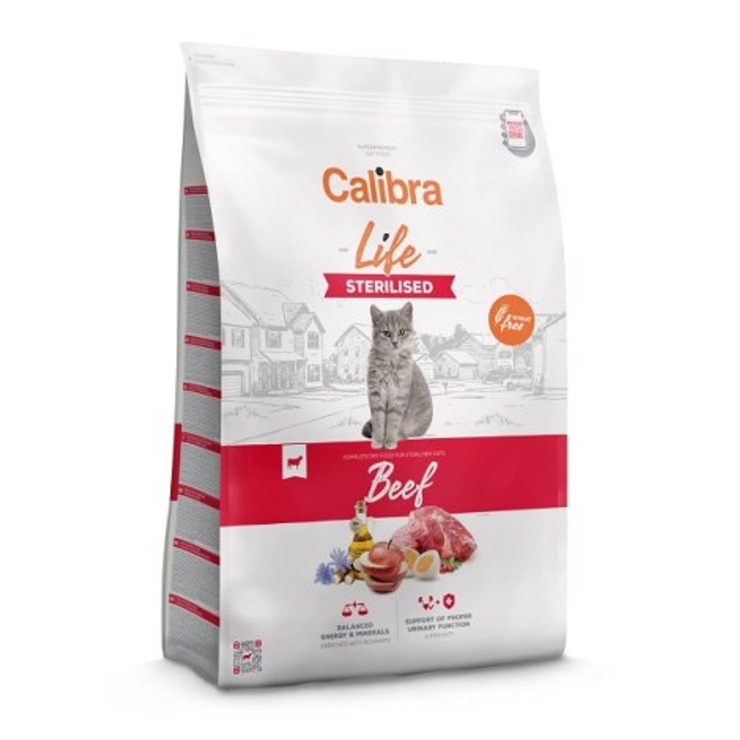 Calibra Cat Life Sterilised wołowina adult 6 kg