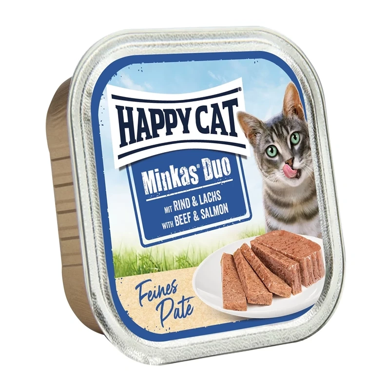 Happy Cat Minkas Duo wołowina, łosoś pasztet adult 100 g
