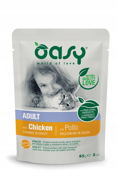 Oasy Lifestage kurczak w sosie adult 85 g